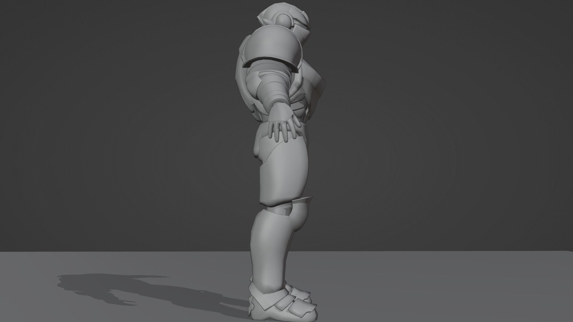 Fantasy Sci-Fi Armoured Character Rigged Blender 3D model_5