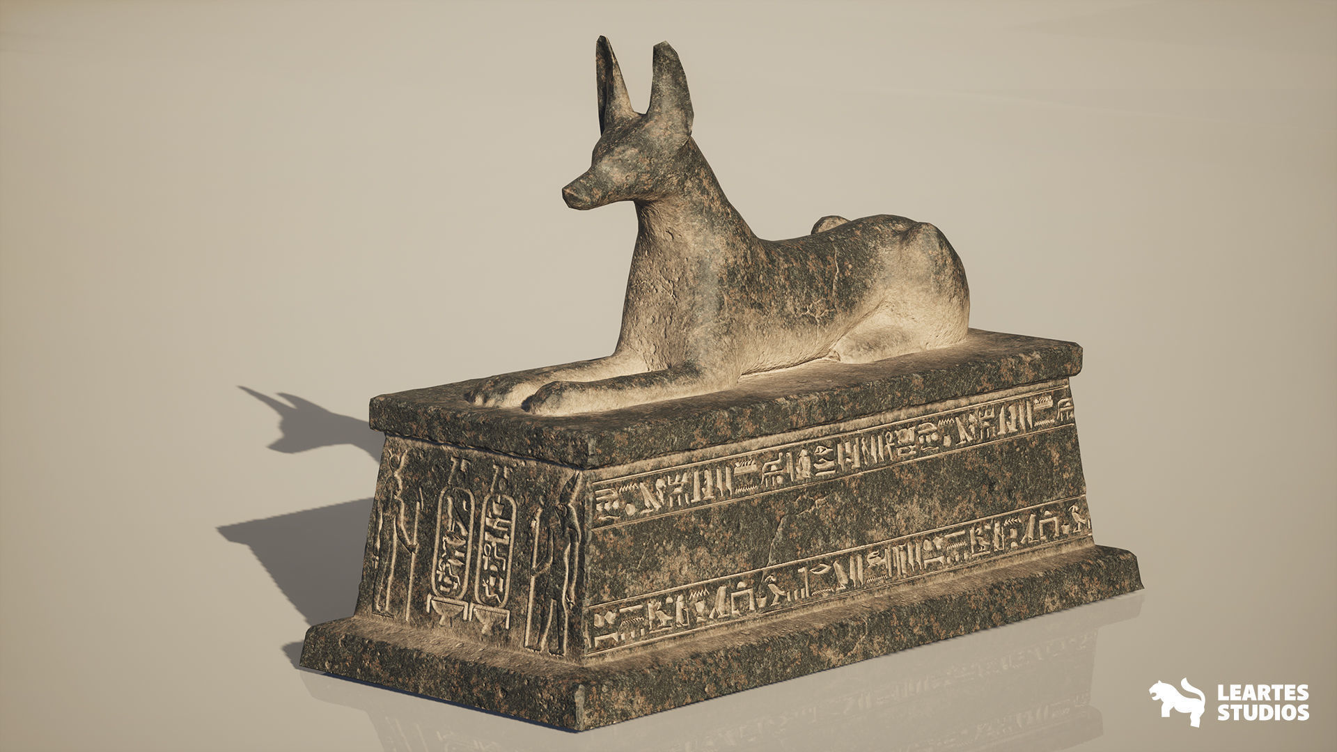 Egyptian Statues Pack Low-poly 3D model_8