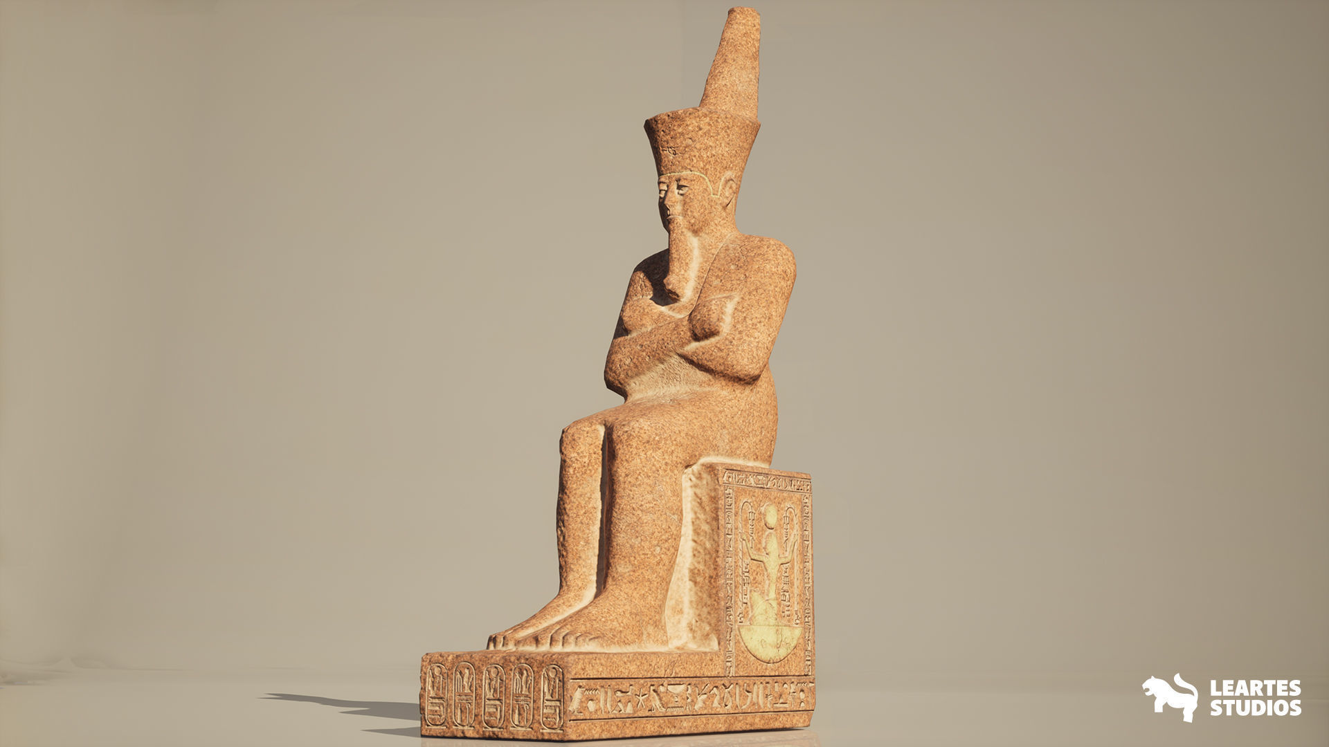 Egyptian Statues Pack Low-poly 3D model_6