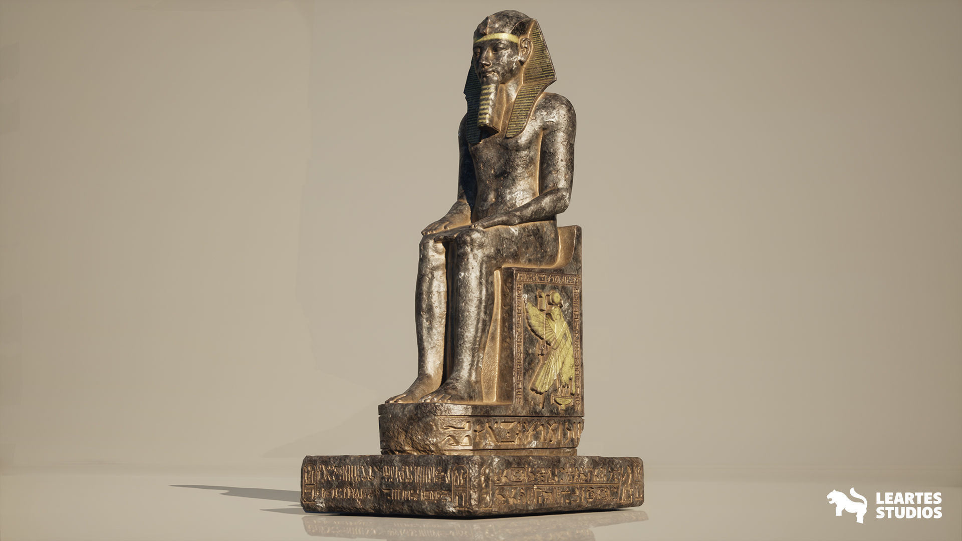 Egyptian Statues Pack Low-poly 3D model_5