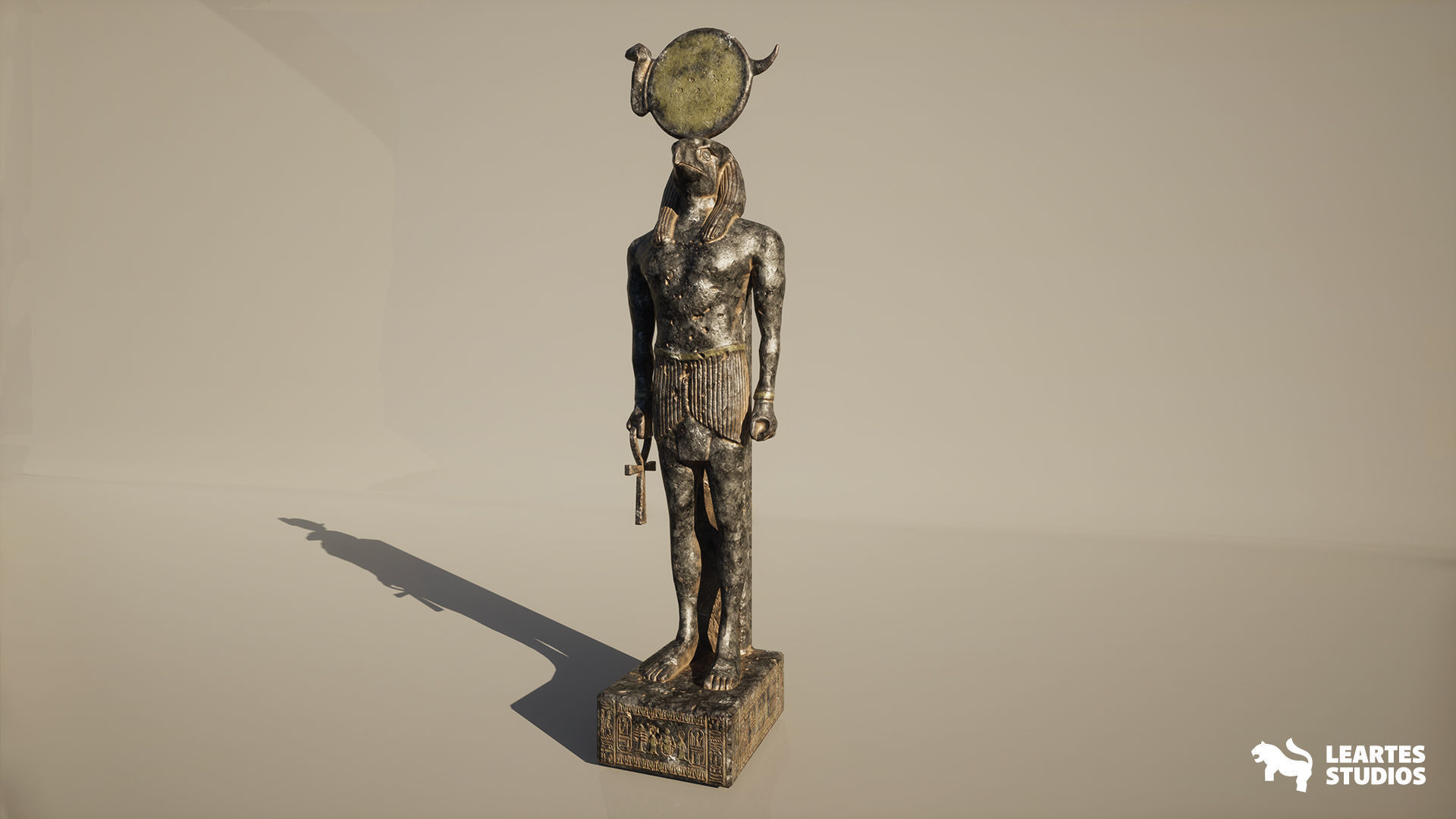 Egyptian Statues Pack Low-poly 3D model_3