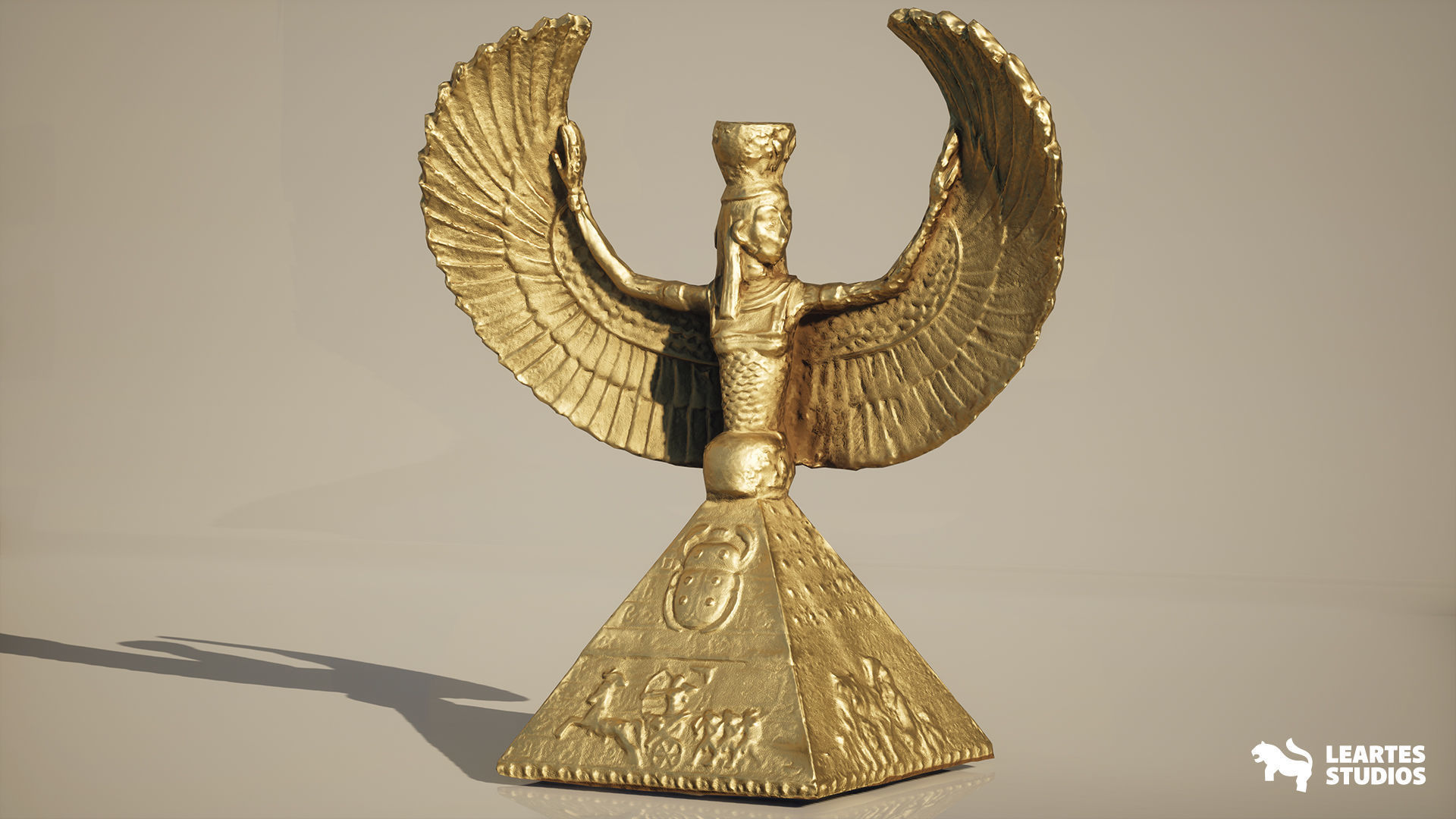 Egyptian Statues Pack Low-poly 3D model_2