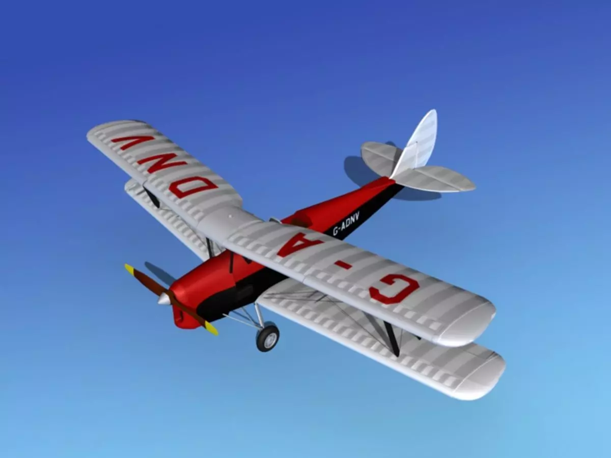 Dehavilland DH82 Tiger Moth V13 3D model_0