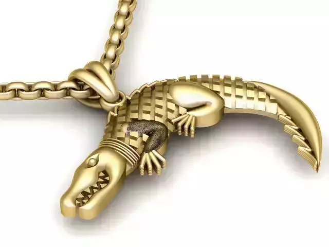 Hip Hop Crocodile Pendant 3d Printable Model