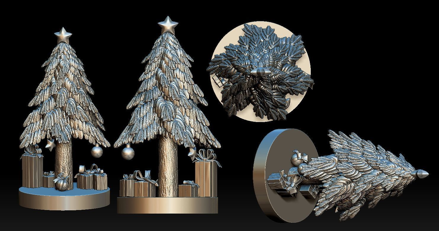 Christmas trees and related items 3D Print Model Free 3D print model_10