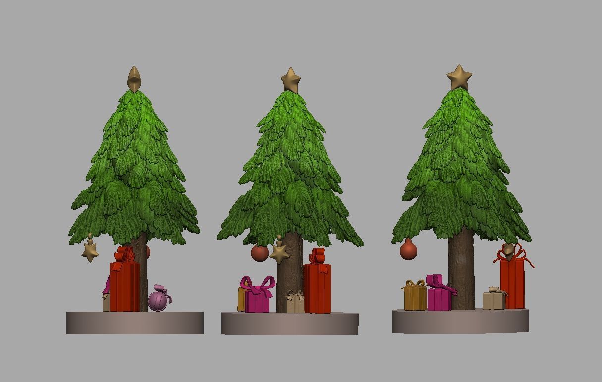 Christmas trees and related items 3D Print Model Free 3D print model_1