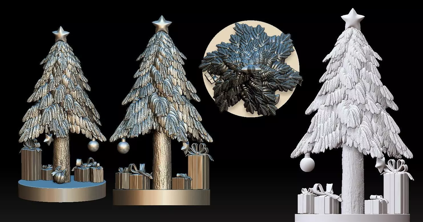 Christmas trees and related items 3D Print Model Free 3D print model_0