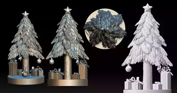 Christmas trees and related items 3D Print Model Free 3D print model