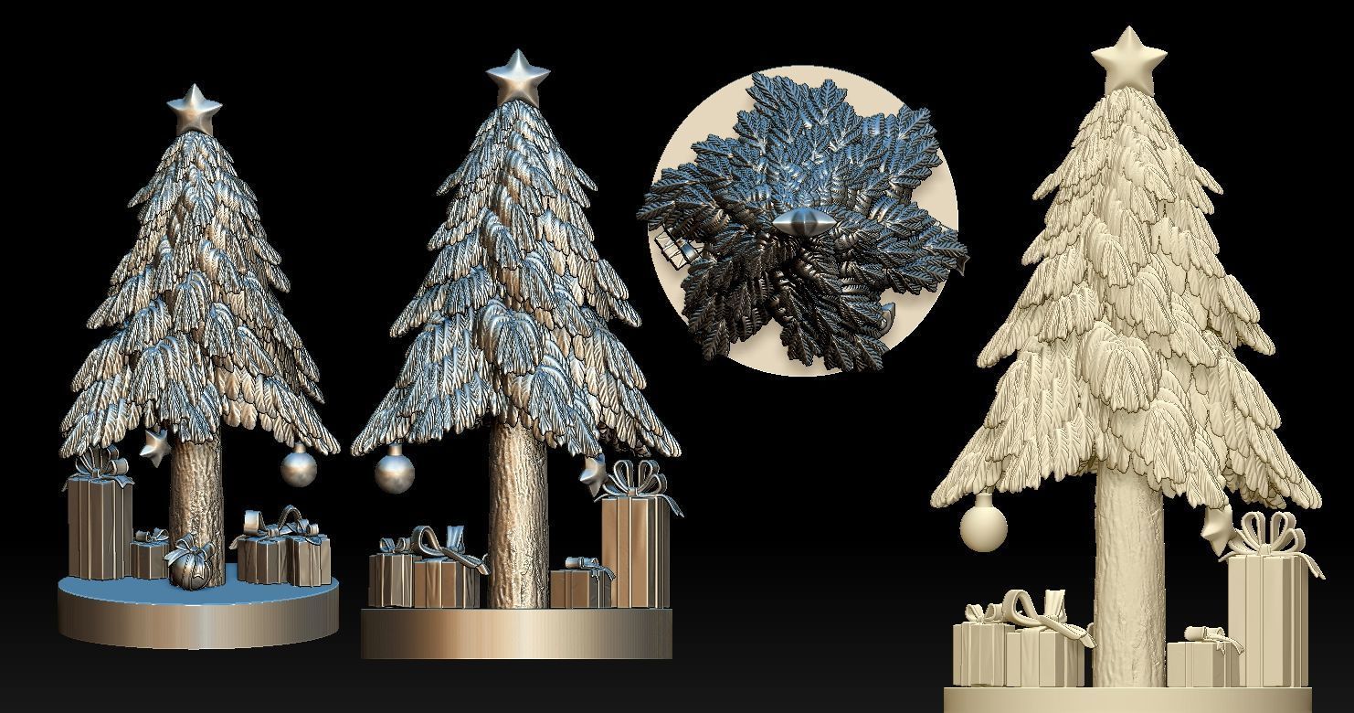 Christmas trees and related items 3D Print Model Free 3D print model_23