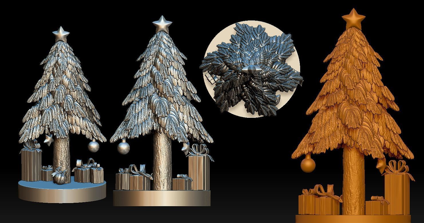 Christmas trees and related items 3D Print Model Free 3D print model_16