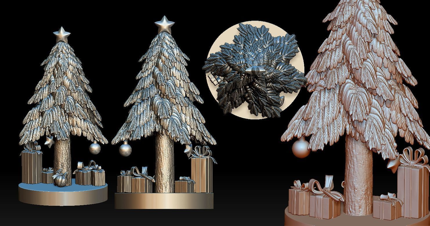 Christmas trees and related items 3D Print Model Free 3D print model_27