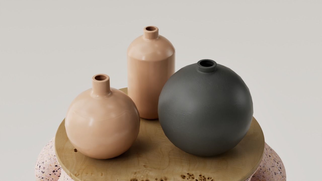 SET JARRONES DECORATIVOS - FLOREROS - VASOS 3D print model_1