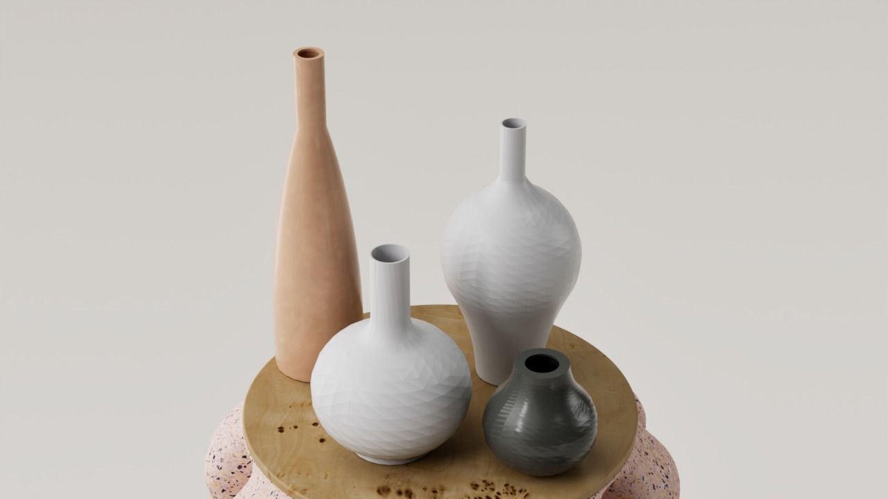 JARRONES DECORATIVOS - FLOREROS - VASOS - LOW POLY 3D print model_1