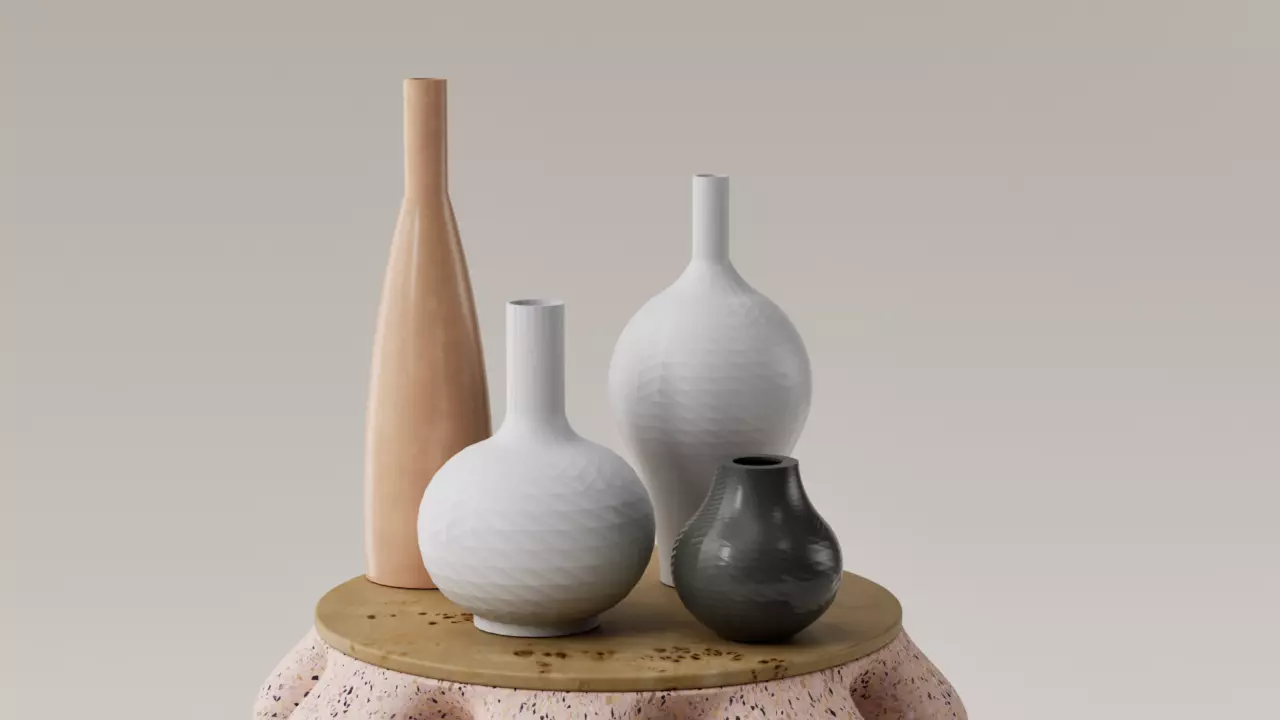 JARRONES DECORATIVOS - FLOREROS - VASOS - LOW POLY 3D print model_0