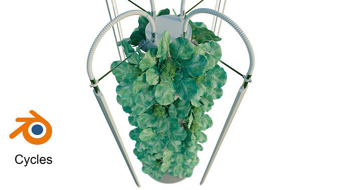 Hydroponics 3D model 3