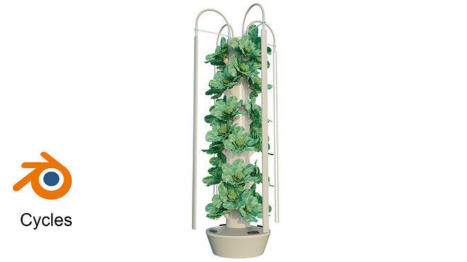 Hydroponics 3D model 4