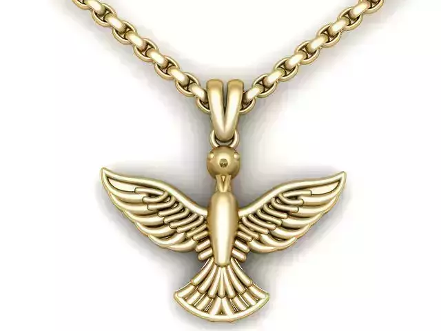 PHOENIX BIRD PENDANT 3D PRINTABLE MODEL