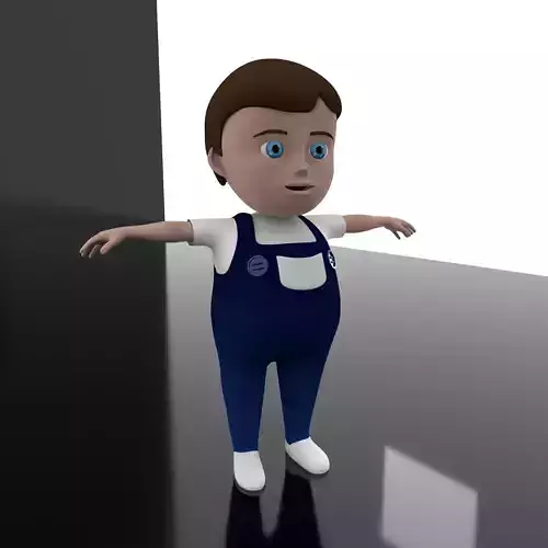 Boy low poly 3D model