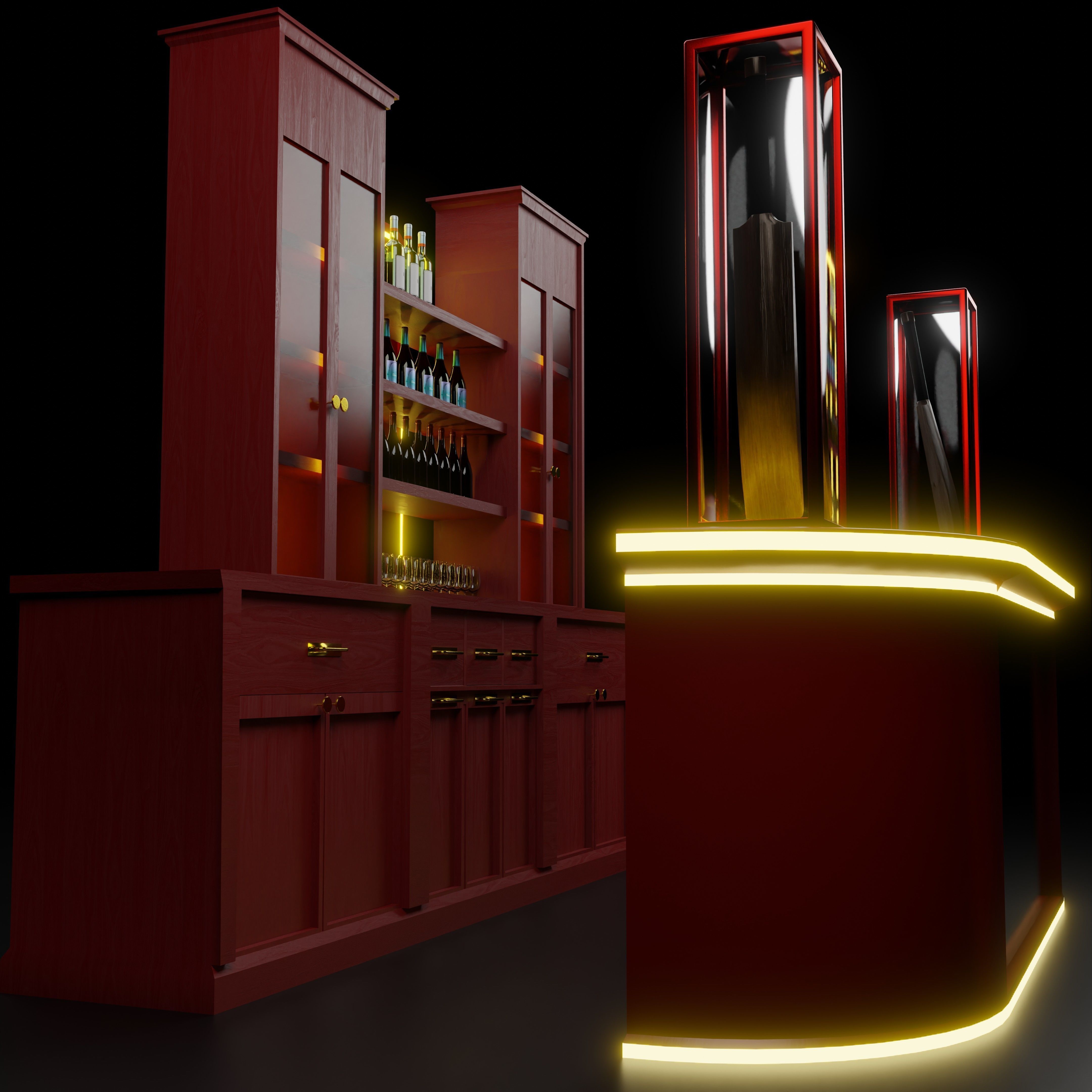 Beverage Station 3D model_2