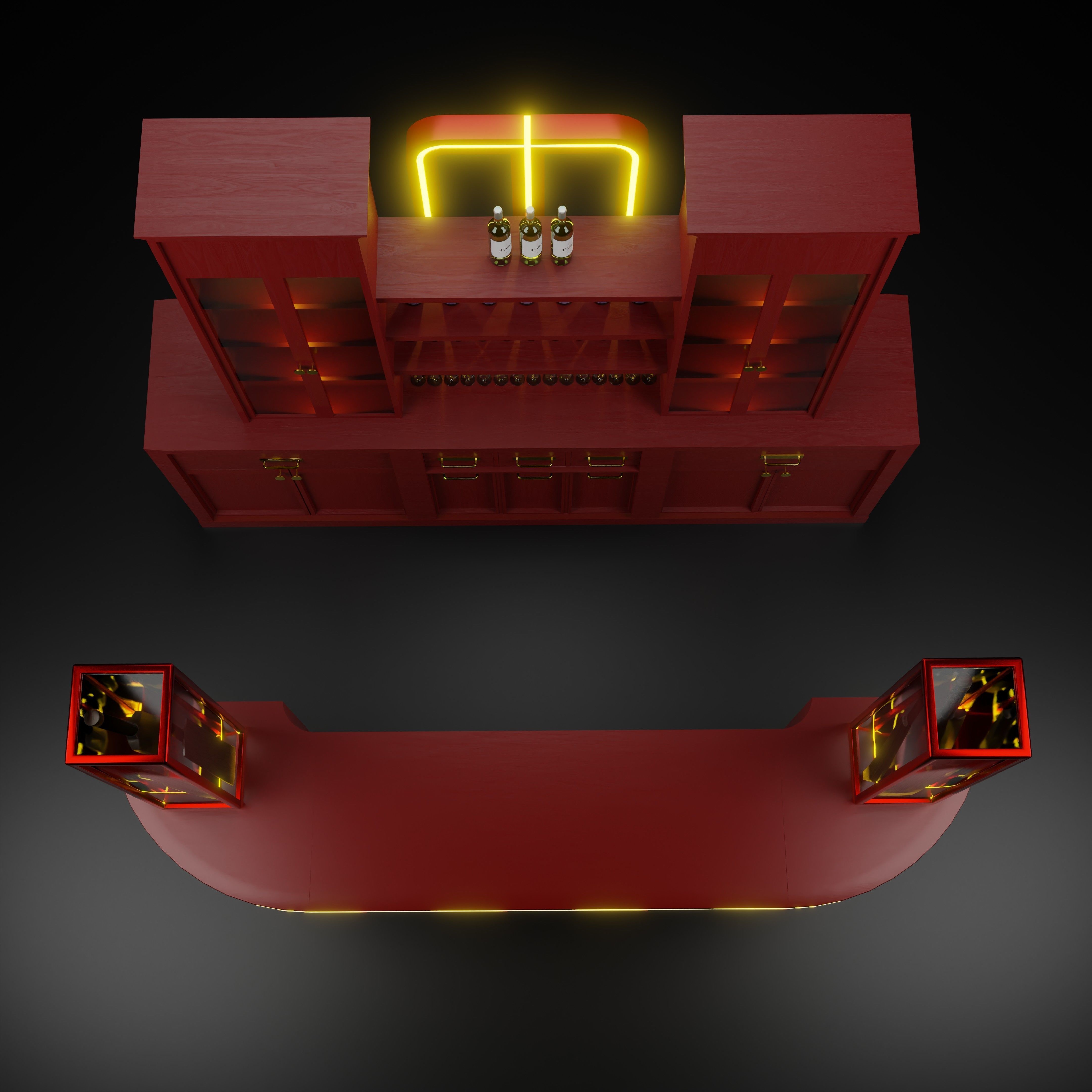 Beverage Station 3D model_4