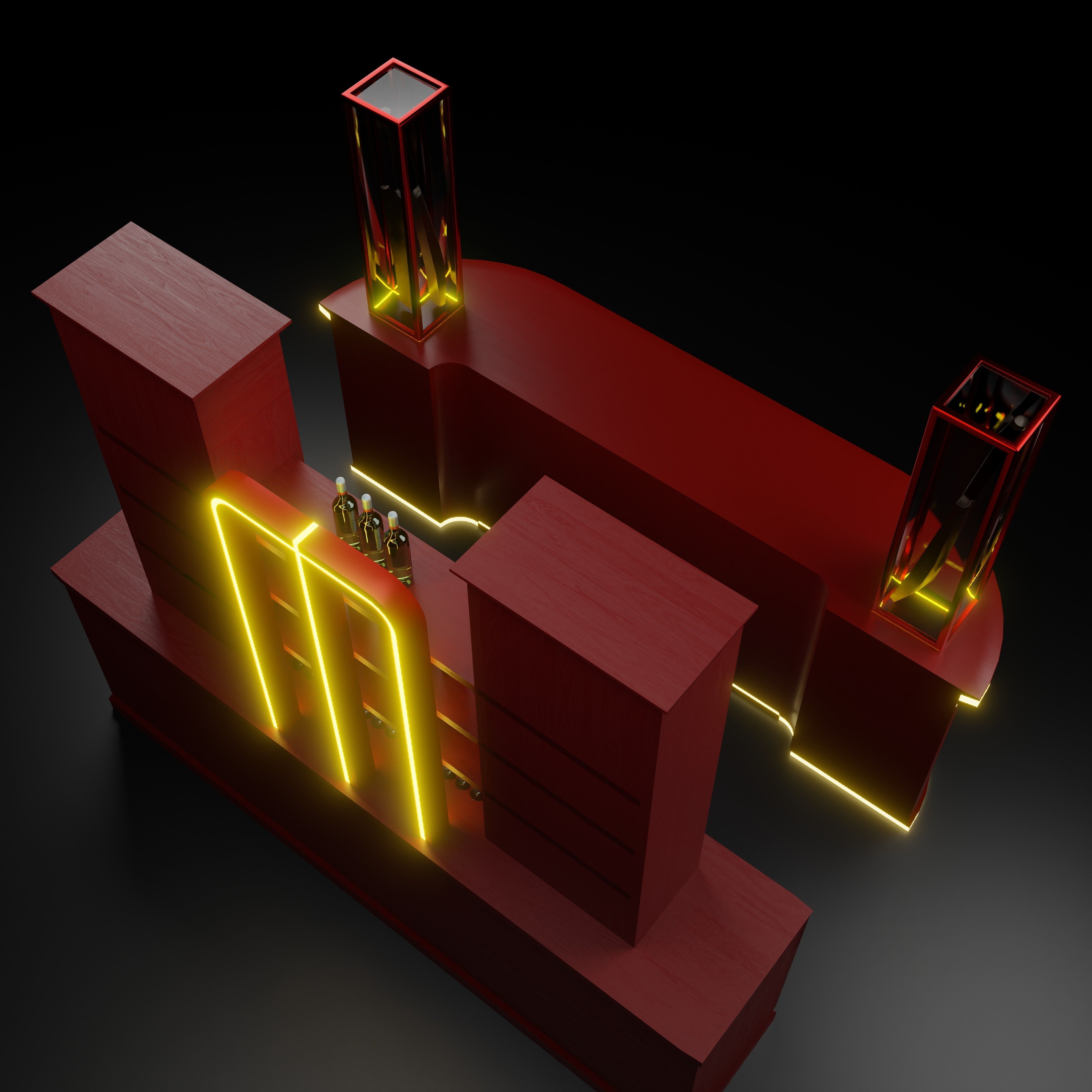 Beverage Station 3D model_3