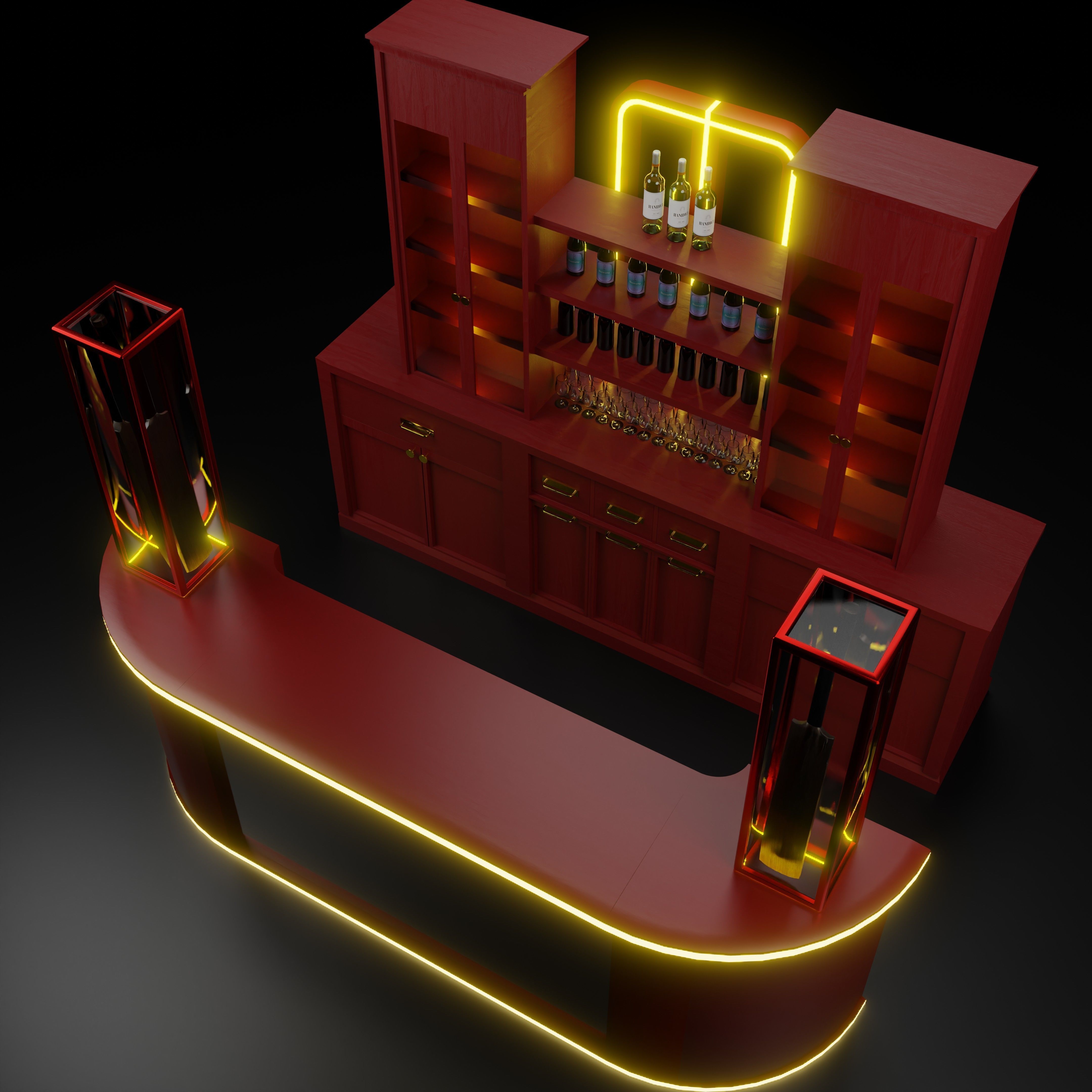 Beverage Station 3D model_1