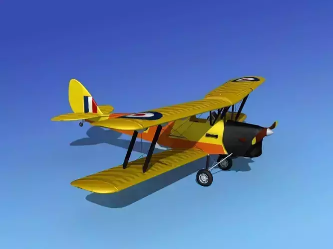 Dehavilland DH82 Tiger Moth V14 3D model