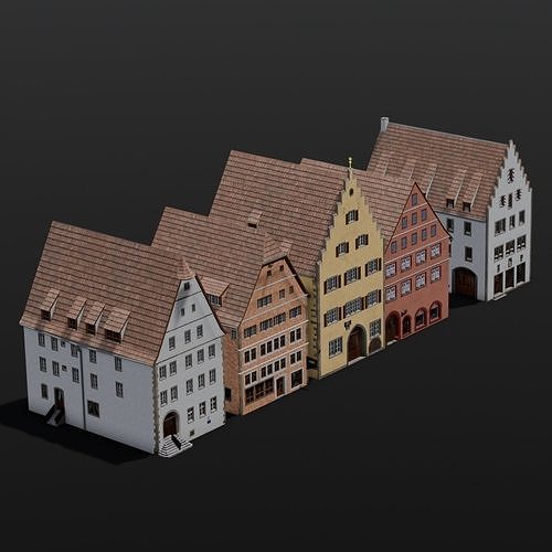 Building Pack 3D Model Low-poly 3D model 6