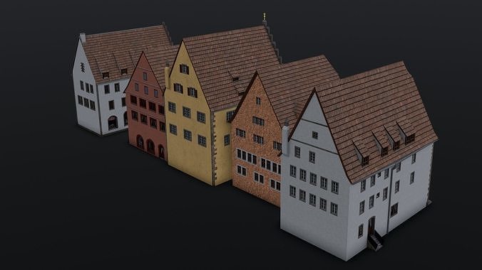 Building Pack 3D Model Low-poly 3D model 2