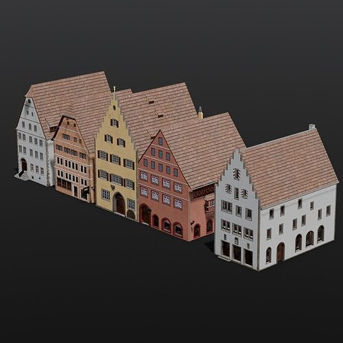 Building Pack 3D Model Low-poly 3D model 5