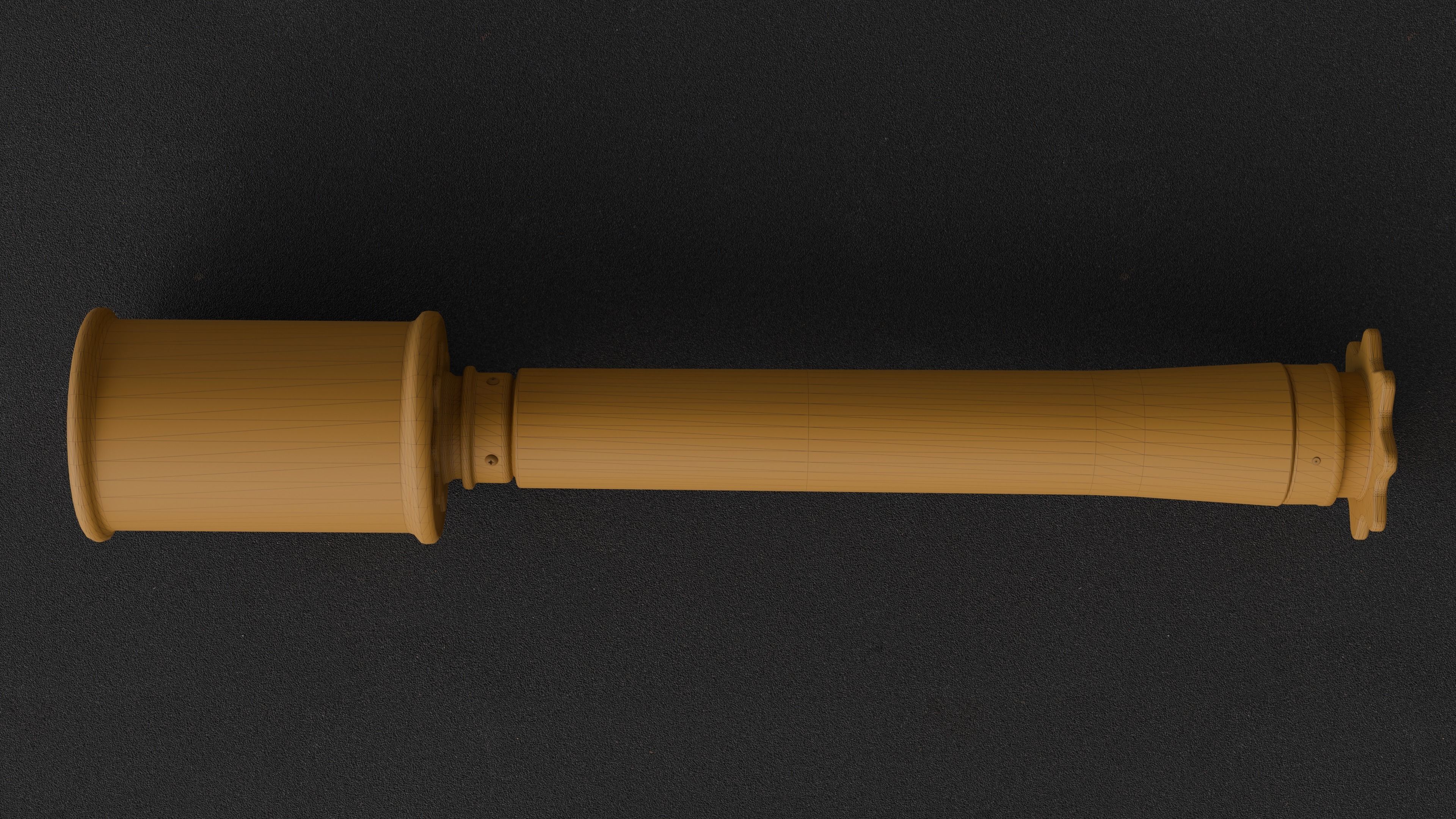 Stielhandgranate Low-poly 3D model_6
