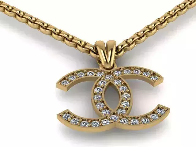 Alphabet C Diamond Pendant 3d Printable Model