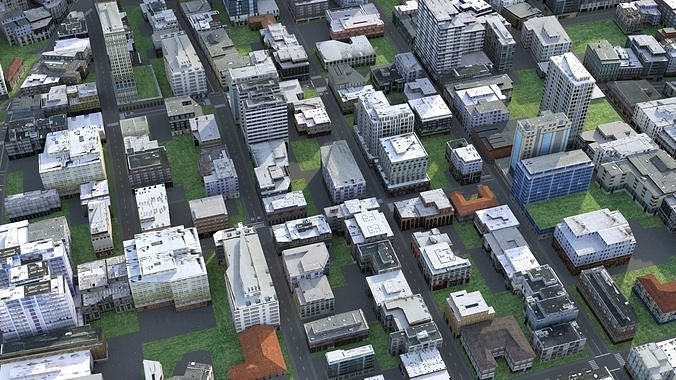 City 109 Low-poly 3D model 2