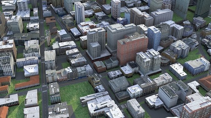 City 109 Low-poly 3D model 3