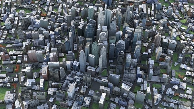 City 109 Low-poly 3D model 7