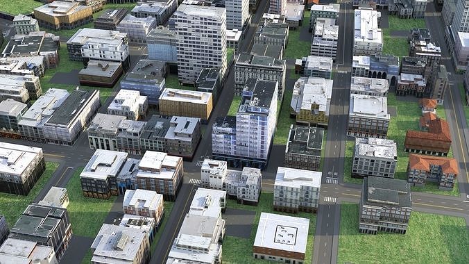 City 109 Low-poly 3D model 5