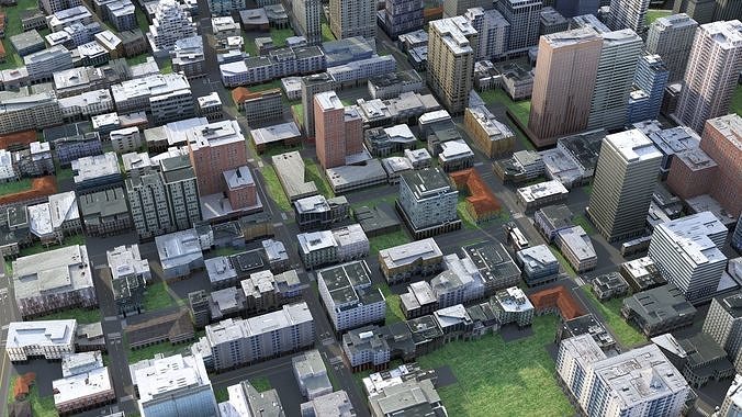 City 109 Low-poly 3D model 4