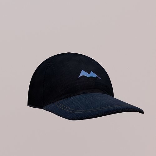Cap with Detailed Stitching Low-poly 3D model