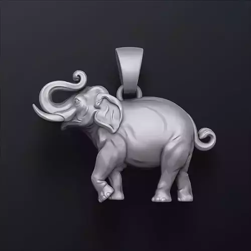 Elephant Pendant 3D print model