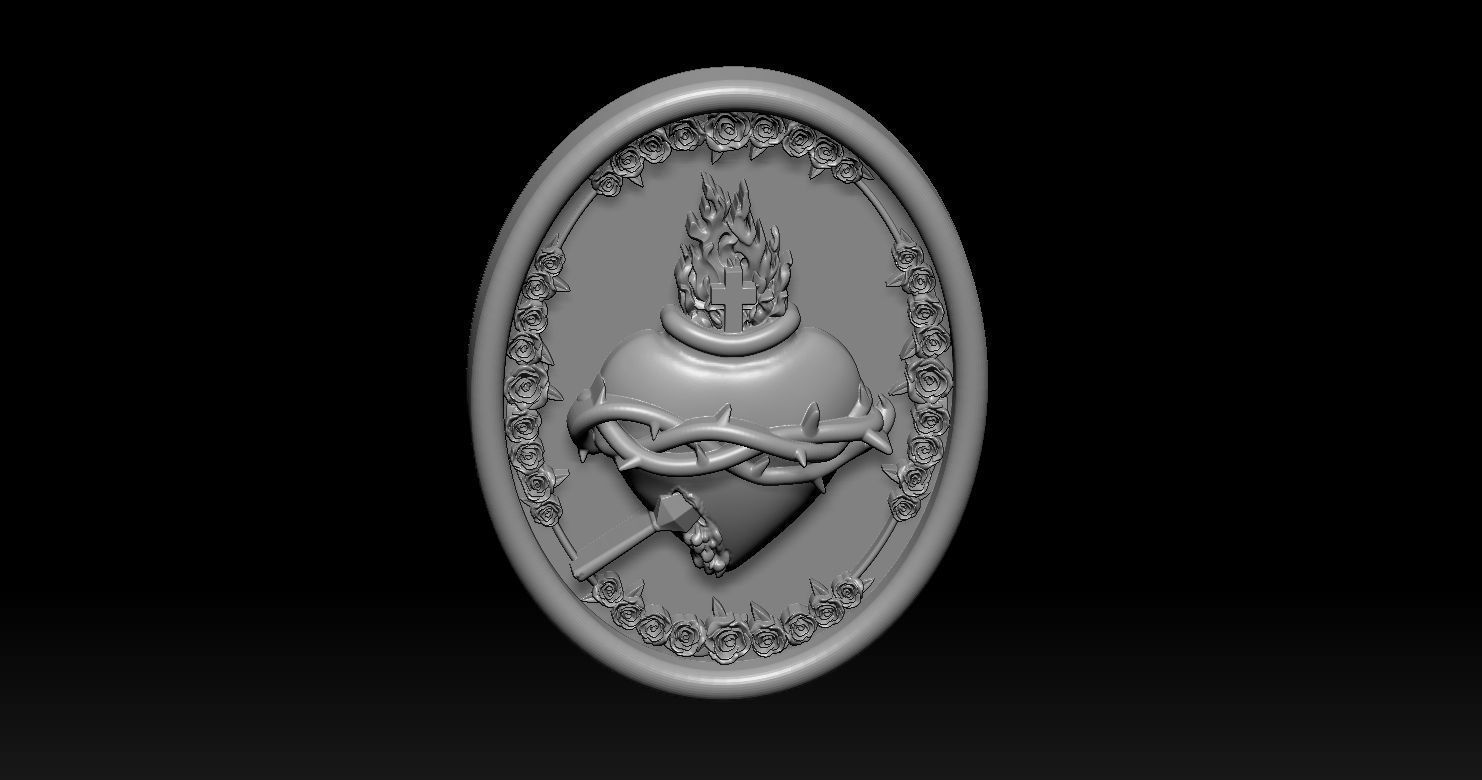 Sacred Heart of Jesus 3D Printed Model 3D print model_8