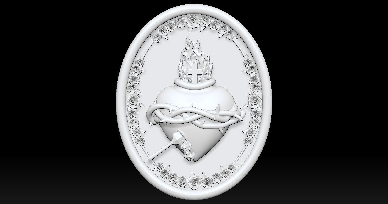 Sacred Heart of Jesus 3D Printed Model 3D print model_14