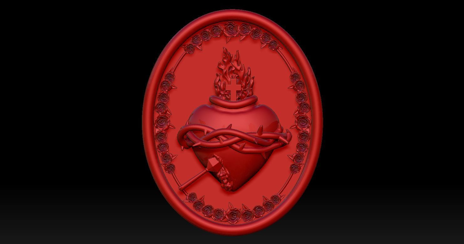 Sacred Heart of Jesus 3D Printed Model 3D print model_16