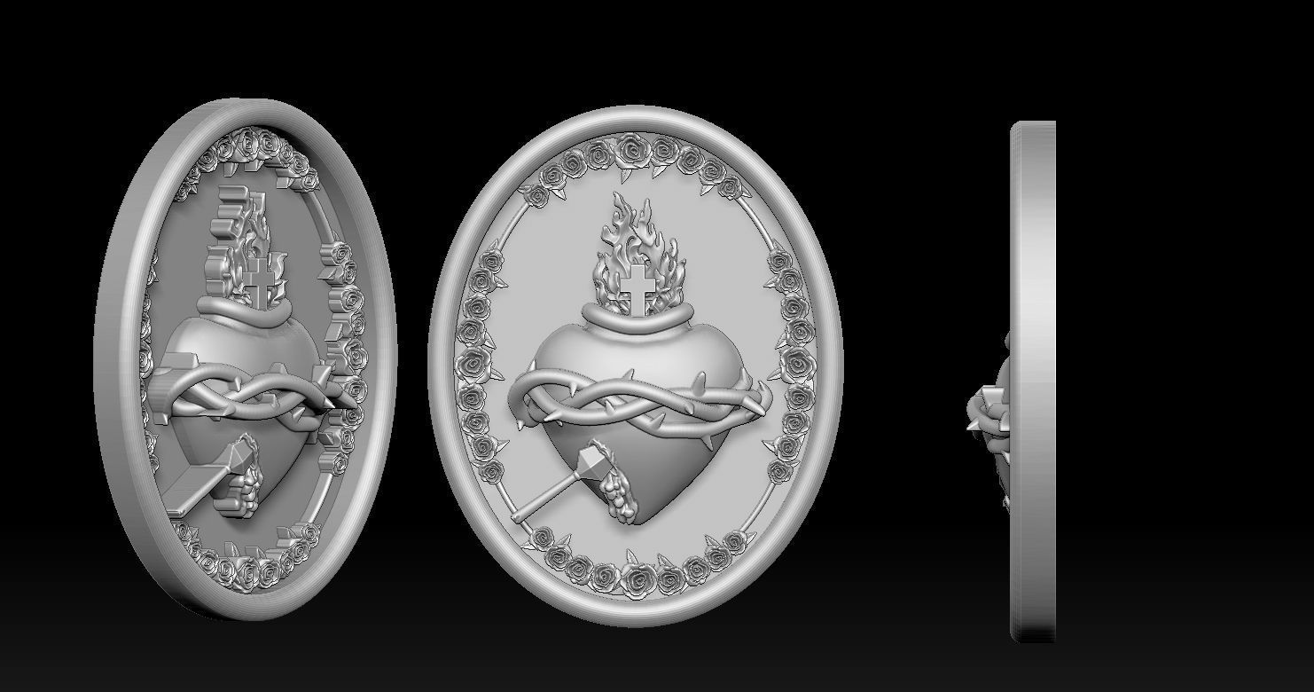 Sacred Heart of Jesus 3D Printed Model 3D print model_7