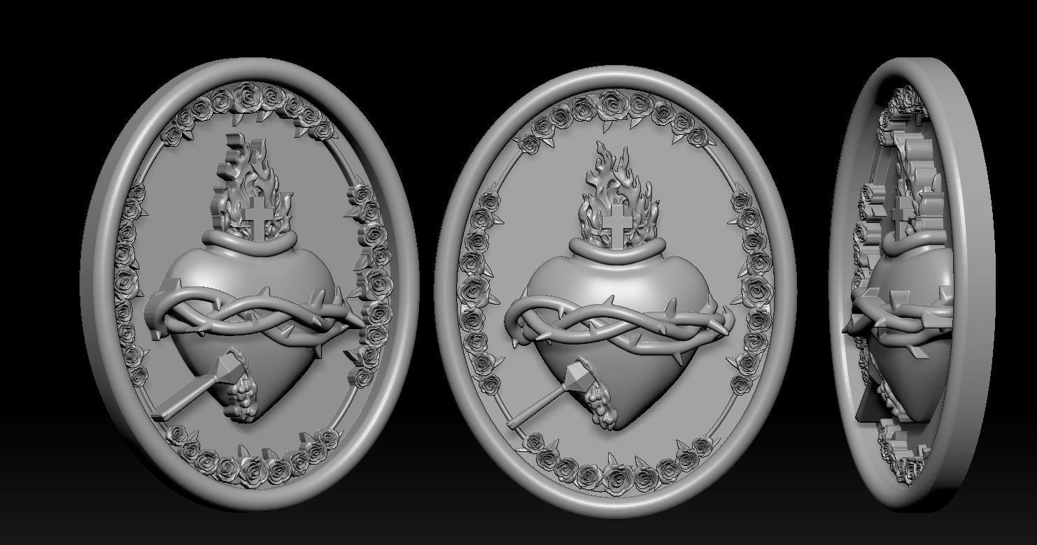 Sacred Heart of Jesus 3D Printed Model 3D print model_10