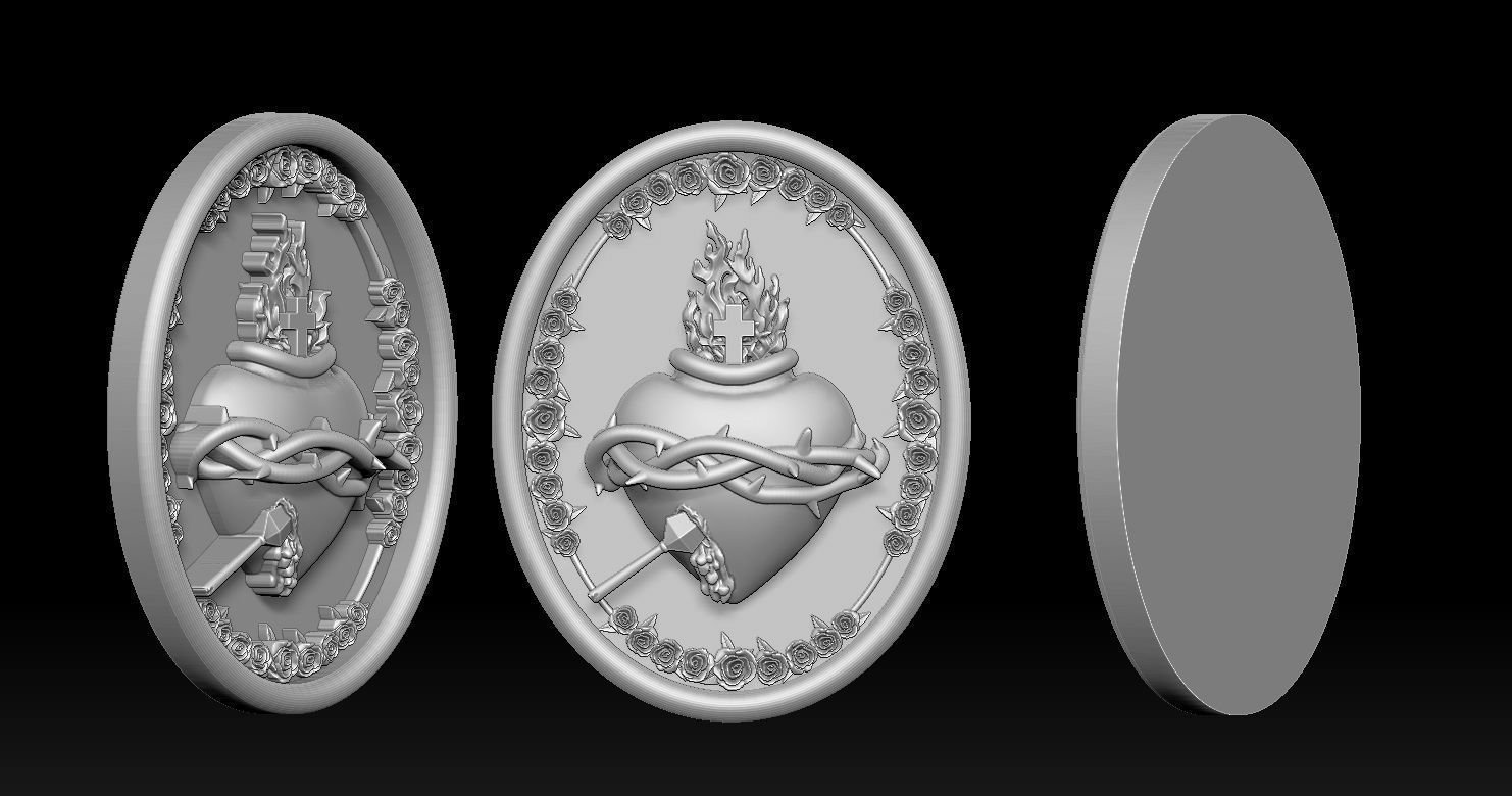 Sacred Heart of Jesus 3D Printed Model 3D print model_3