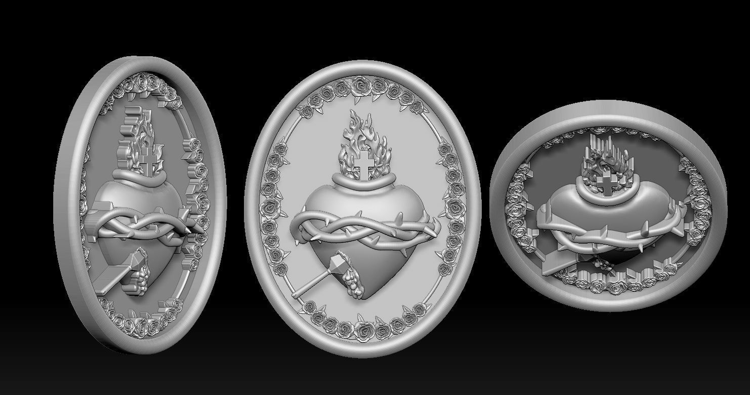 Sacred Heart of Jesus 3D Printed Model 3D print model_21