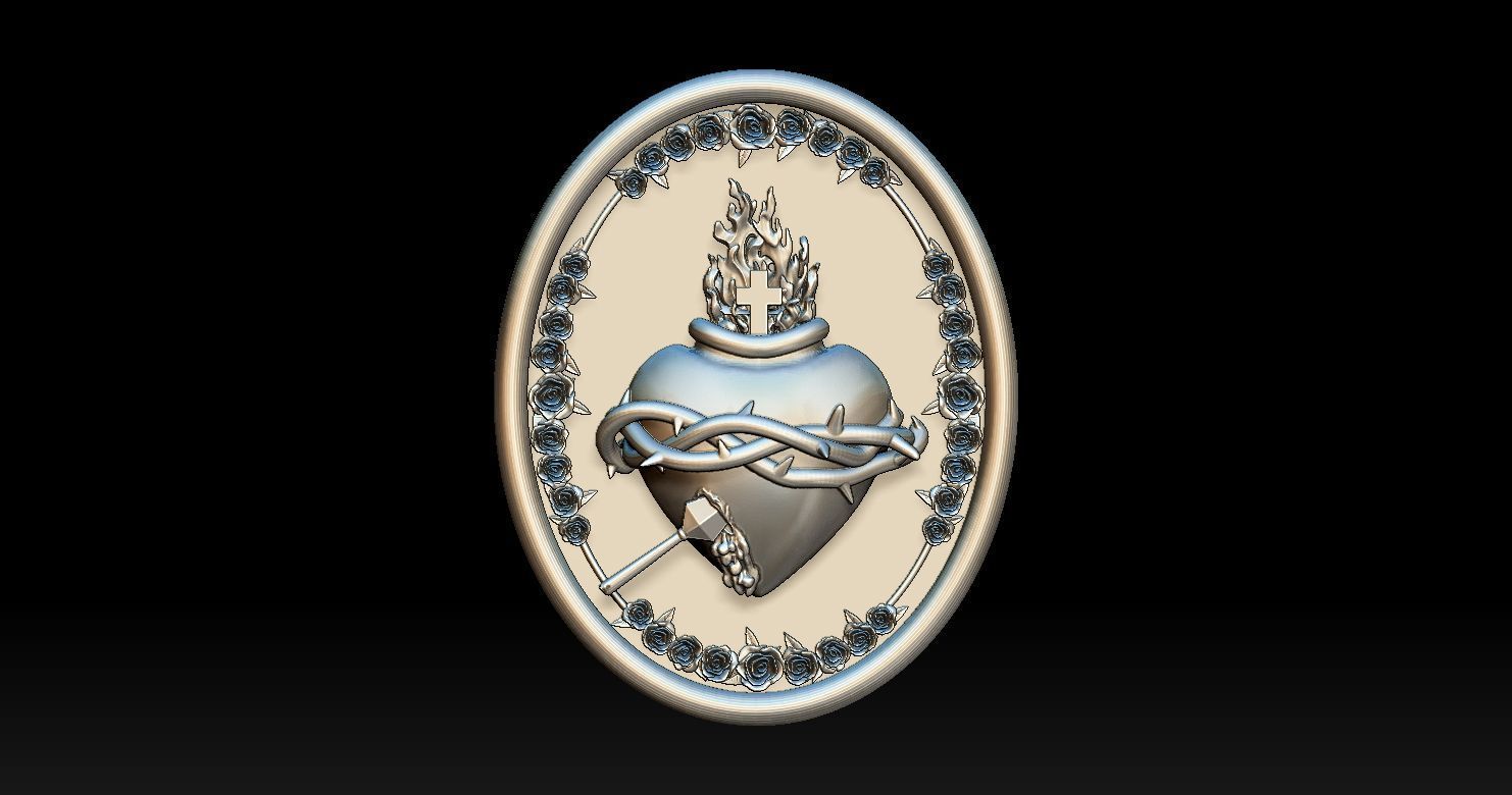 Sacred Heart of Jesus 3D Printed Model 3D print model_4