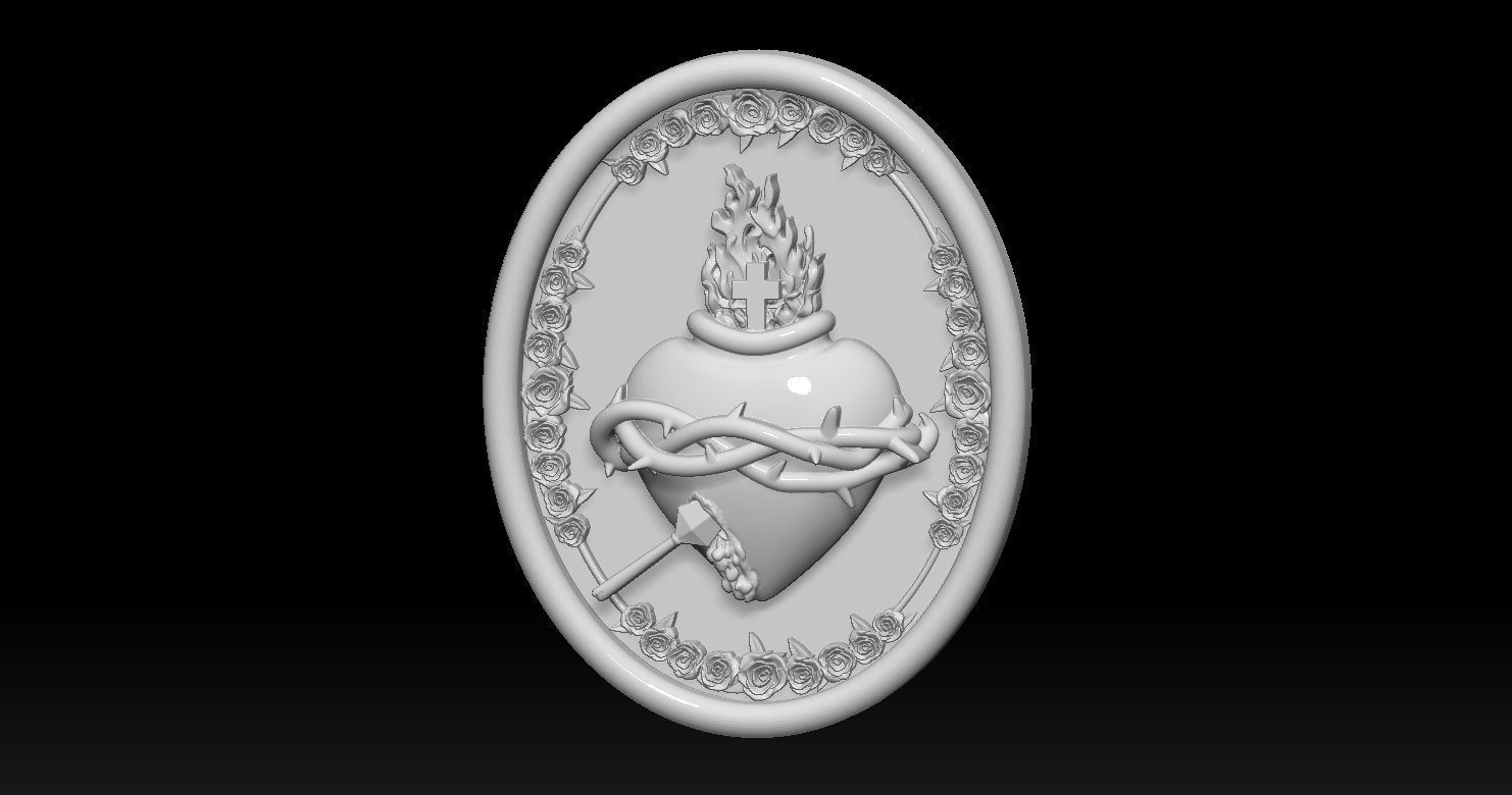 Sacred Heart of Jesus 3D Printed Model 3D print model_28