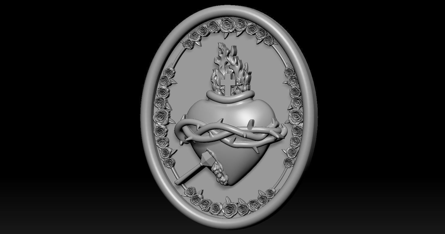 Sacred Heart of Jesus 3D Printed Model 3D print model_6