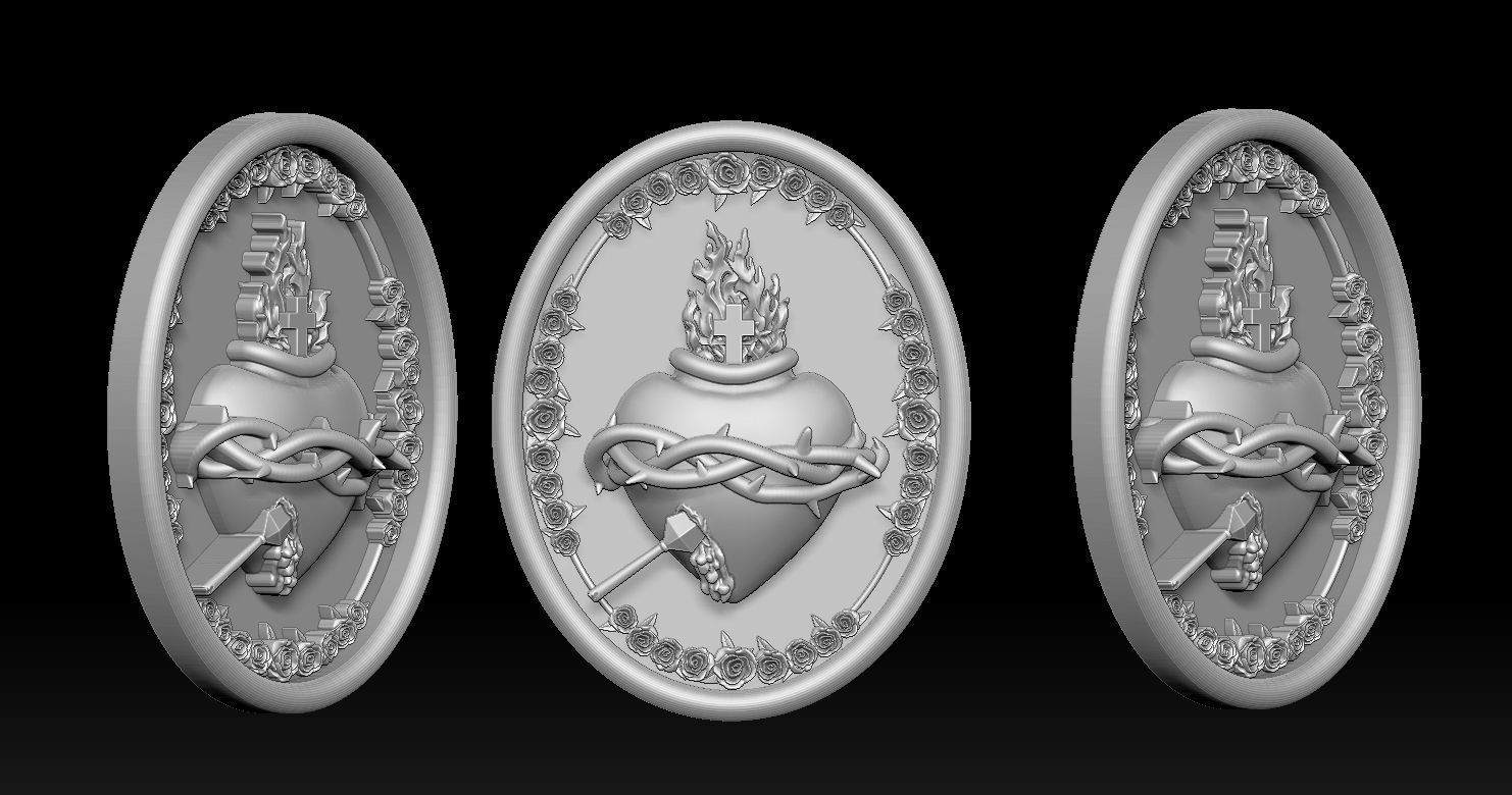 Sacred Heart of Jesus 3D Printed Model 3D print model_18